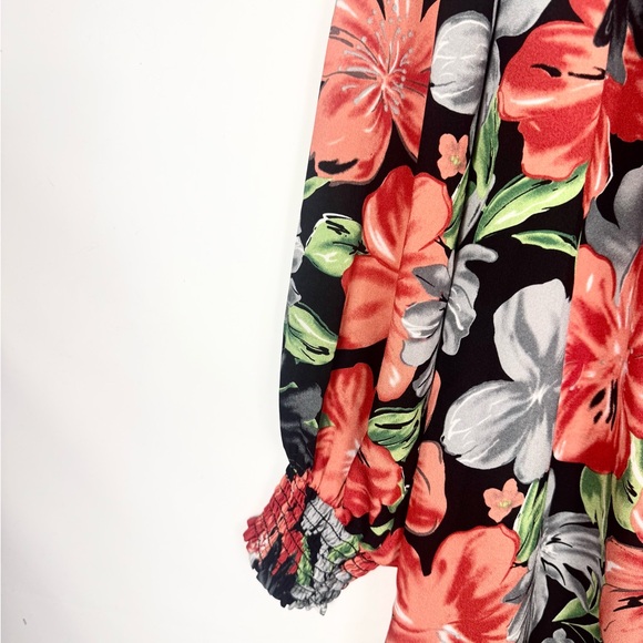 Reformation Floral High Low Midi Caftan Dress Size Small Flowy Lightweight - Picture 4 of 9